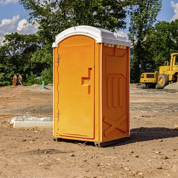 how often are the porta potties cleaned and serviced during a rental period in Jessup